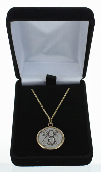Ancient Greek Bee and Stag Coin Necklace - Coin Replicas