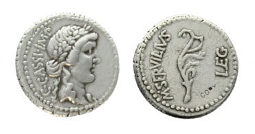 C. Cassius Loginus / M. Servilius Legate, AR Denarius, 42 B.C