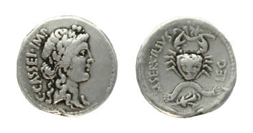 C. Cassius Longinus / Crab, Roman Imperatorial AR Denarius, 42 BC