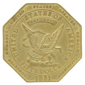 1851 Moffat - Humbert Fifty-Dollar California Gold Piece