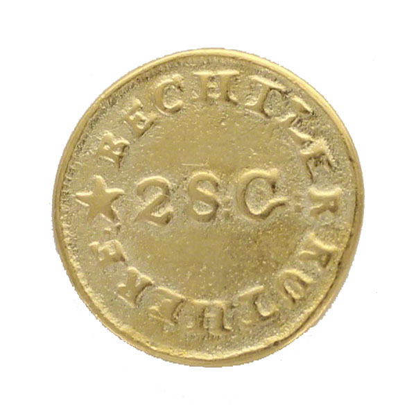 One Dollar Carolina Bechtler gold coin with reversed "N"