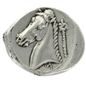 Carthage Siculo-Punic Arethusa / Horse Circa 320-300 BC. AR Tetradrachm