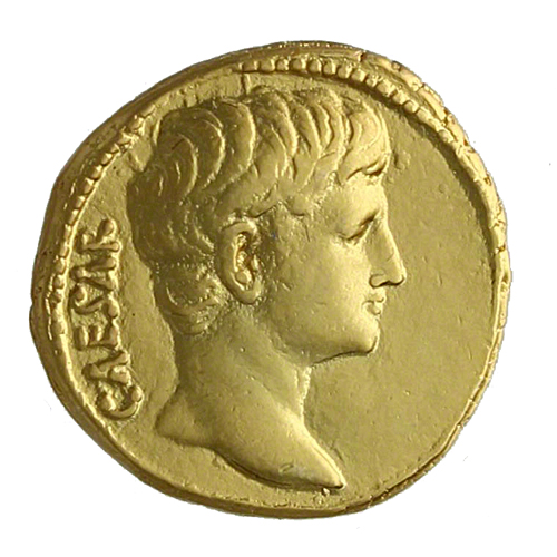 Augustus Octavian Roman Gold Aureus Replica