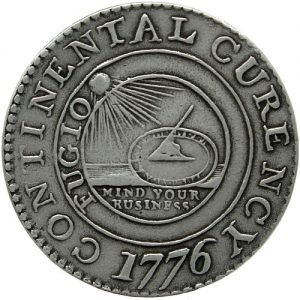 1776 Continental Dollar with CURENCY Spelling
