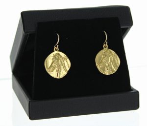 Horse gold earrings