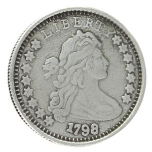 1798 Draped Bust Silver Dime Heraldic Eagle Reverse