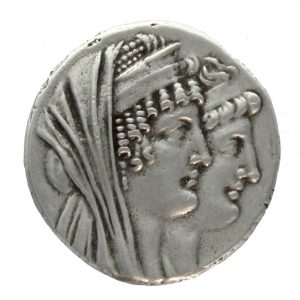Cleopatra Thea & Antiochos VIII AR Tetradrachm – Year 192 (121 BC)