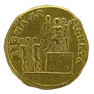 TRAJAN/REGNA AD SIGNATA Roman Imperial Gold Aureus
