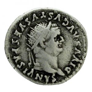 Vespasian and Domitilla Denarius
