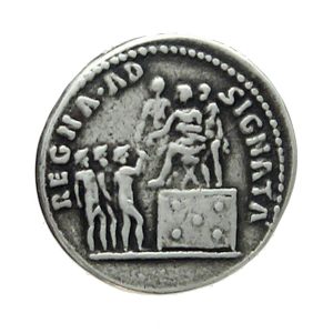Trajan / REGNA AD SIGNATA Roman Denarius Coin 98-117 AD