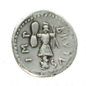 Brutus / Trophy – AR Denarius. 43-42 BC