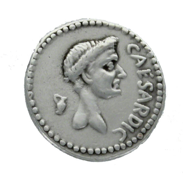 Julius Caesar & Marc Antony Roman Denarius 43 BC