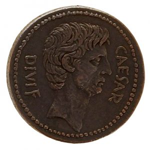 Augustus (Octavian) Julius Caesar Bronze Coin