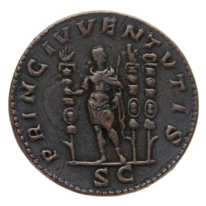 Diadumenian Sestertius Ancient Roman Coin 218 AD