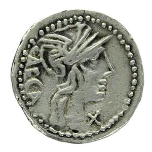 M. Porcius Laeca Roman Republic Denarius