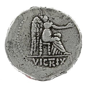 Cato Roman Republic Denarius, 47-46 B.C.