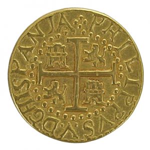 Lima Peru 1705 2 Escudos Spanish Gold Cob