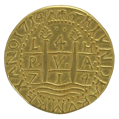 Lima Peru 1714 4 Escudos Spanish Gold Cob