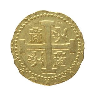 Lima Peru 1721 8 Escudos Spanish Gold Cob