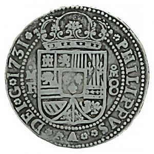 1731 Eight Reales Spanish Silver Cob