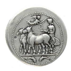 Messana, Sicily Ancient Greek Silver Tetradrachm, 410-405 B.C., BMC 48
